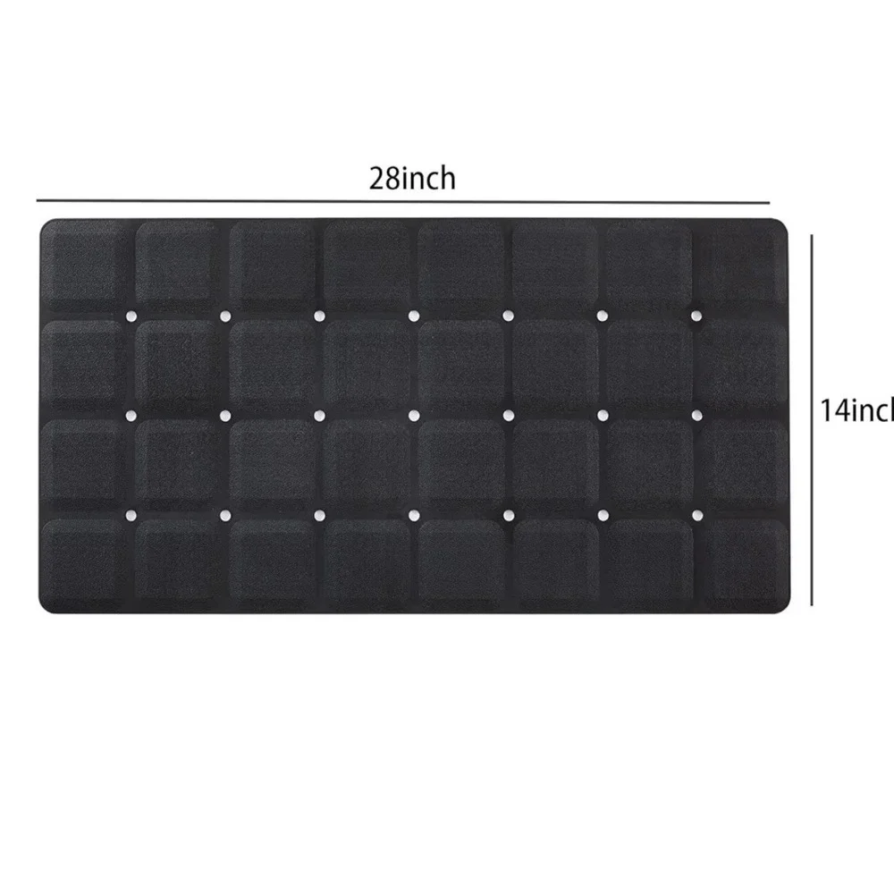 Foldable Non Slip Silicon Bath‎ 28-inch x 14-inch (Rectangular), Foldable-black
